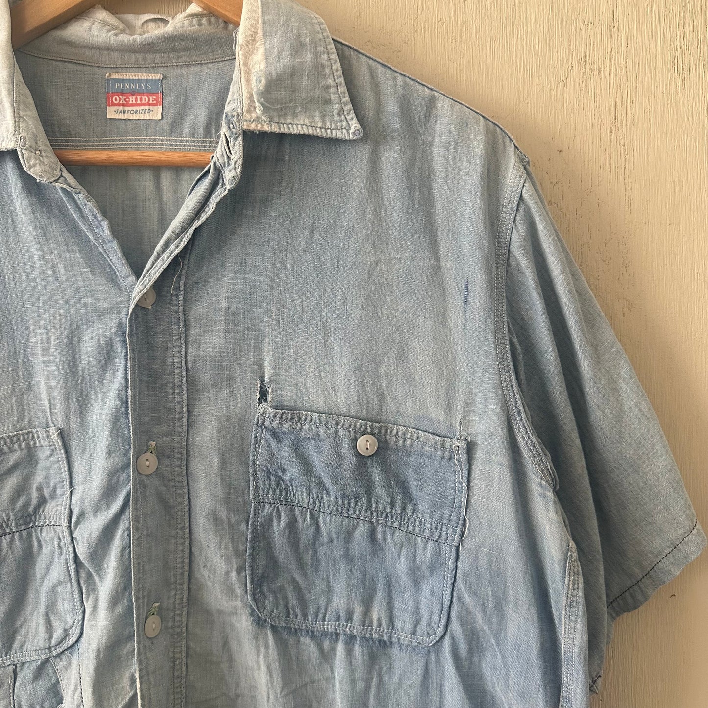 1950’s thrashed Penney’s Oxhide chambray
