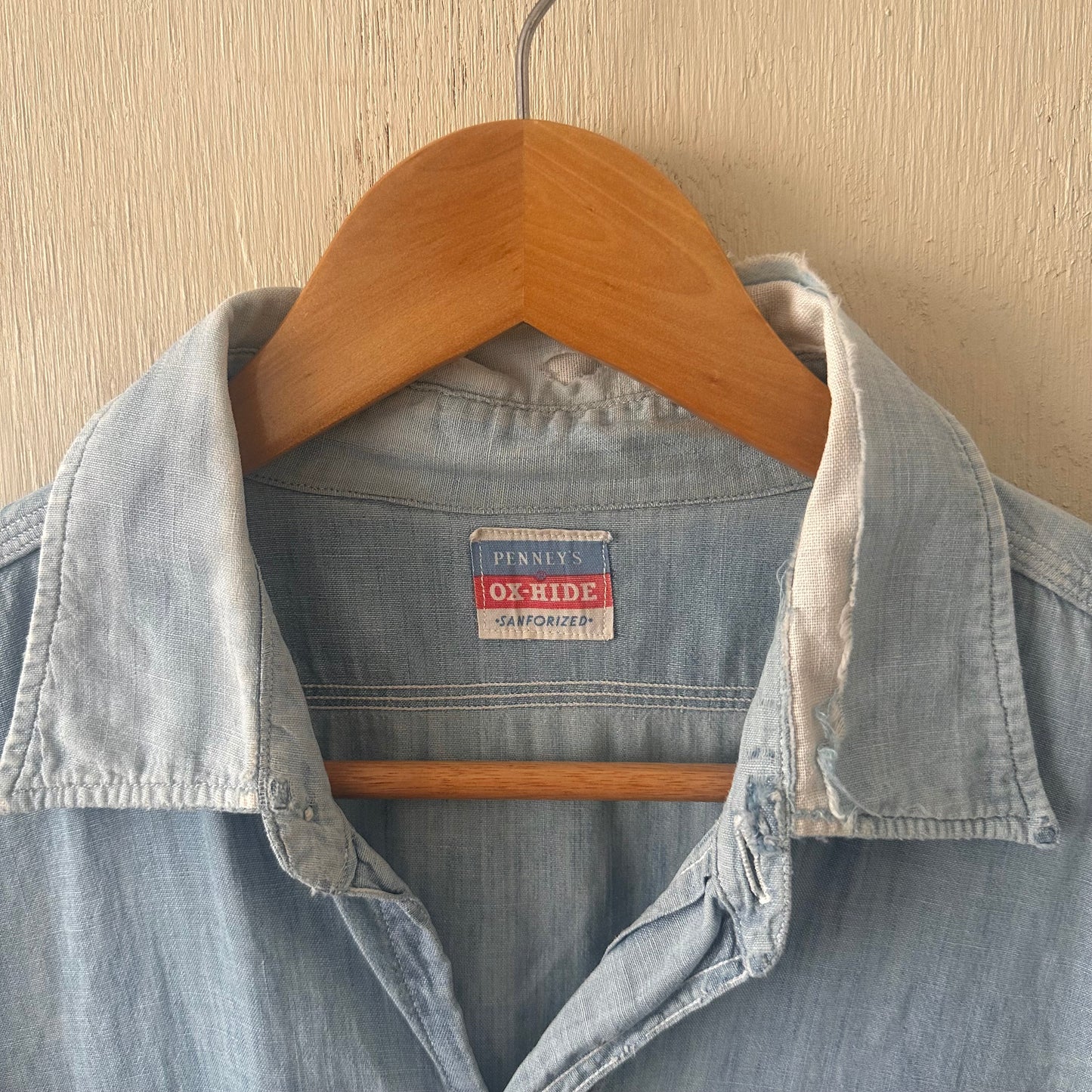 1950’s thrashed Penney’s Oxhide chambray