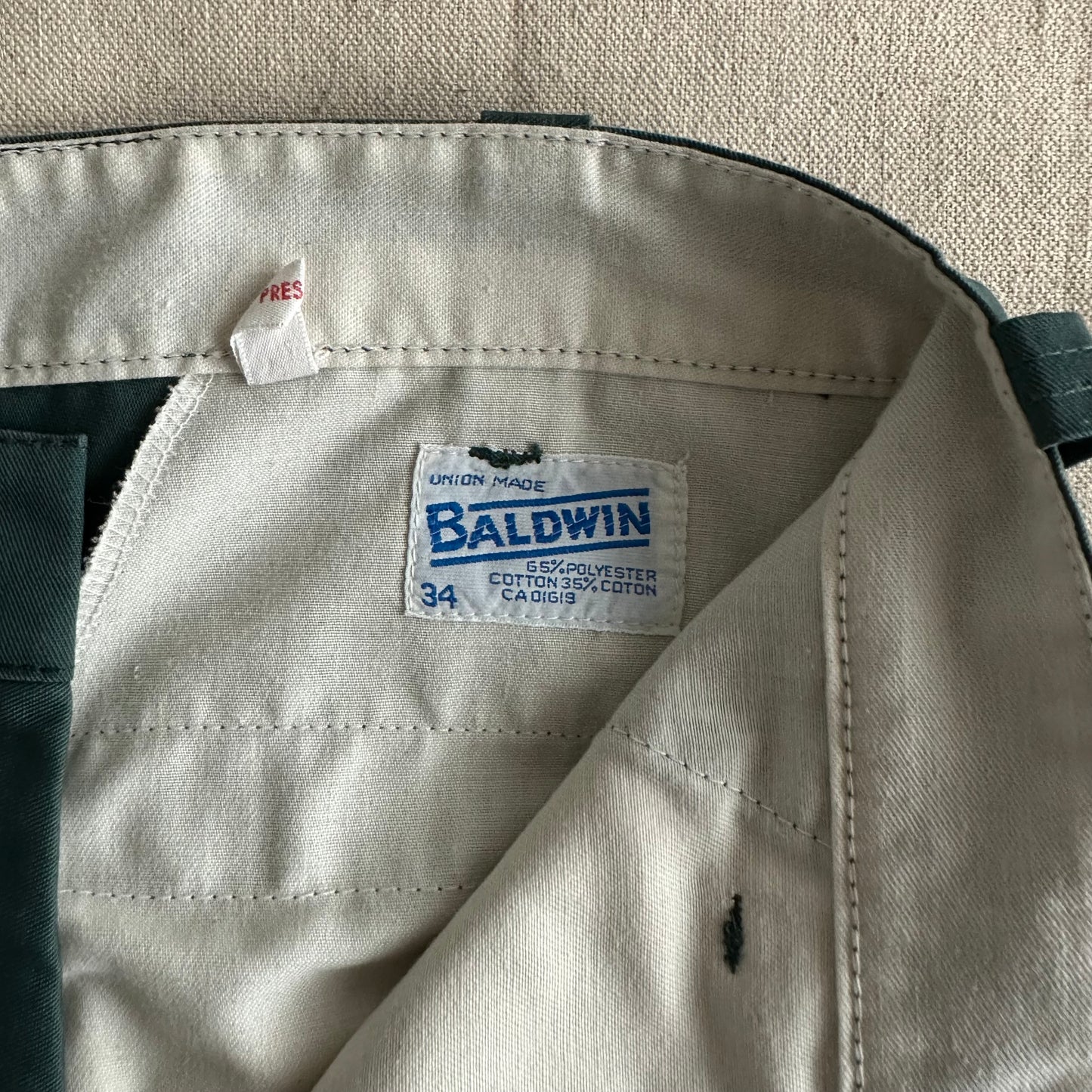 1970’s Baldwin Union Made Work Trousers