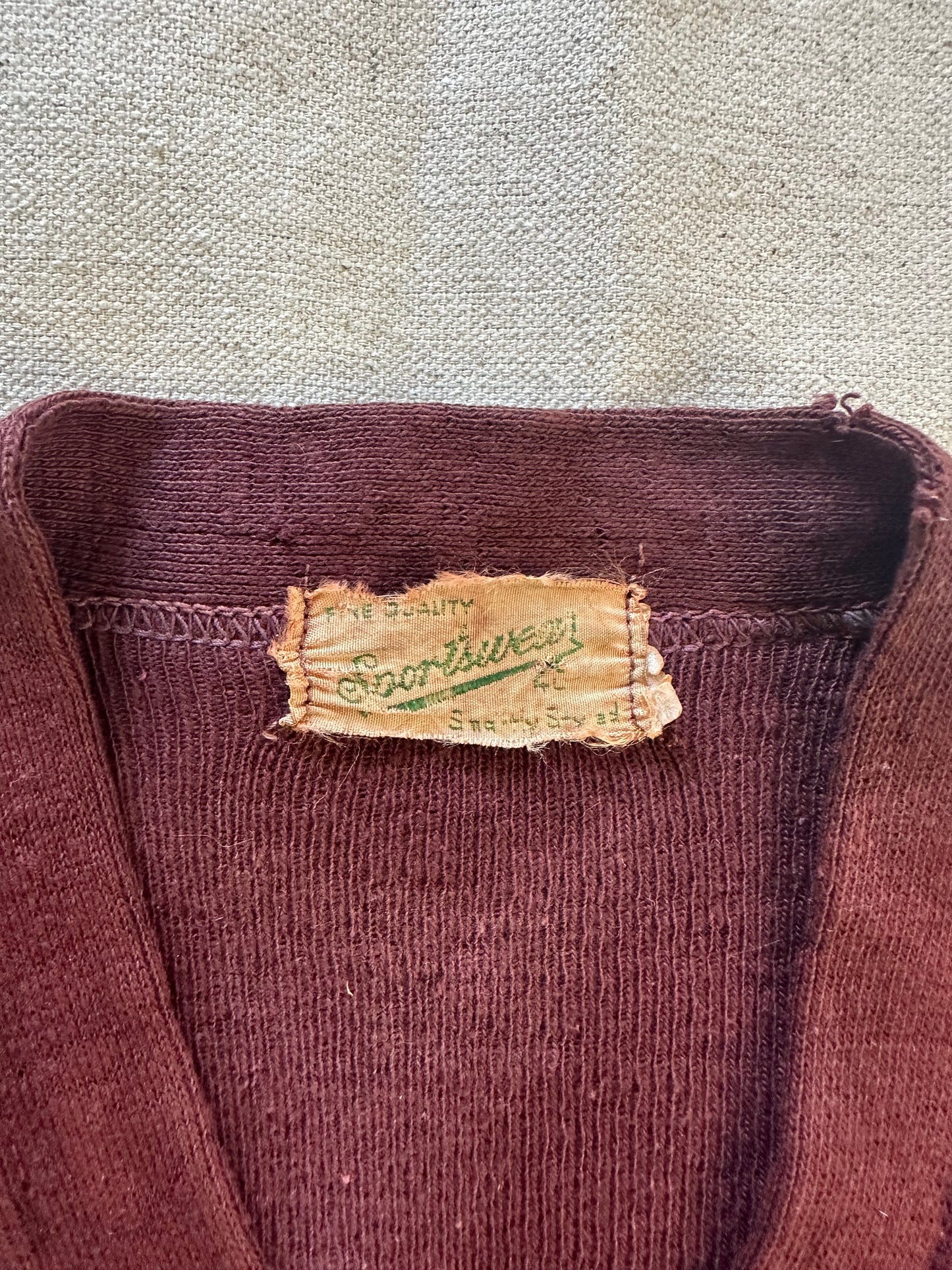 1940’s thrashed & faded cardigan