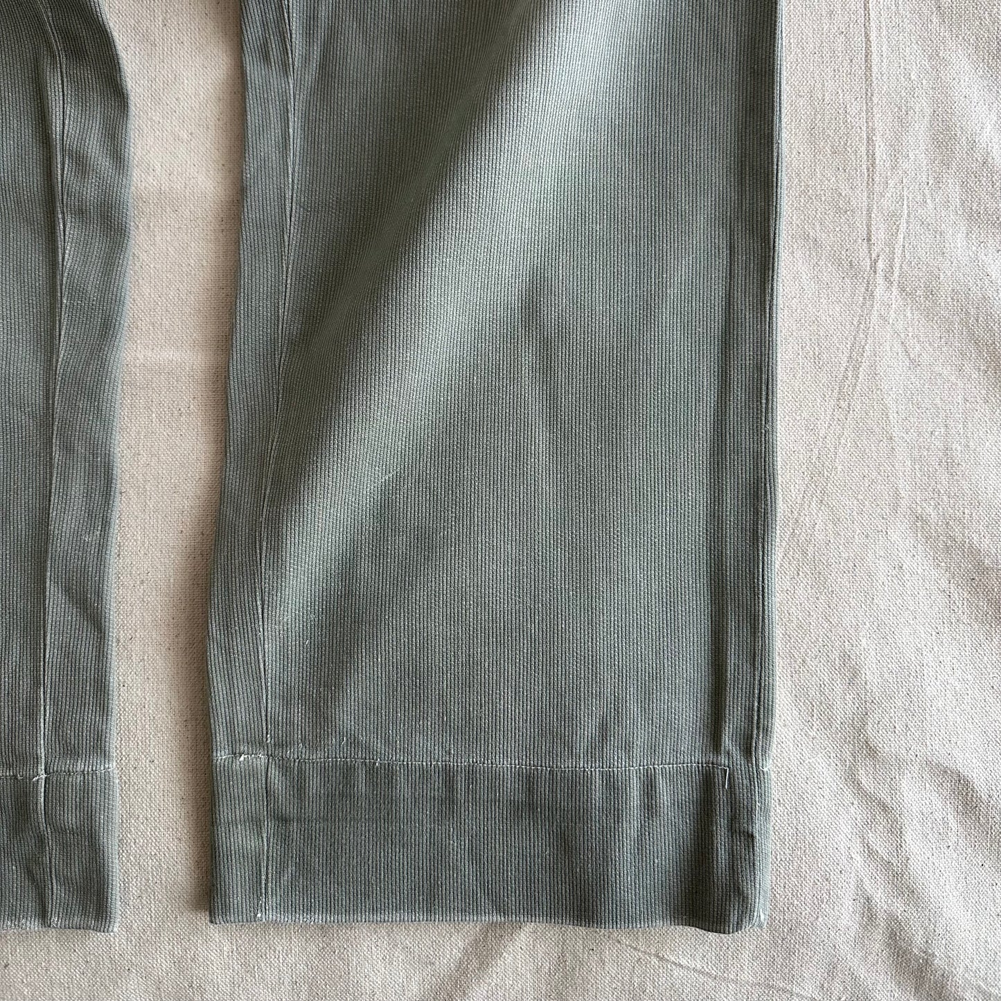 1950’s faded moss repaired work pants